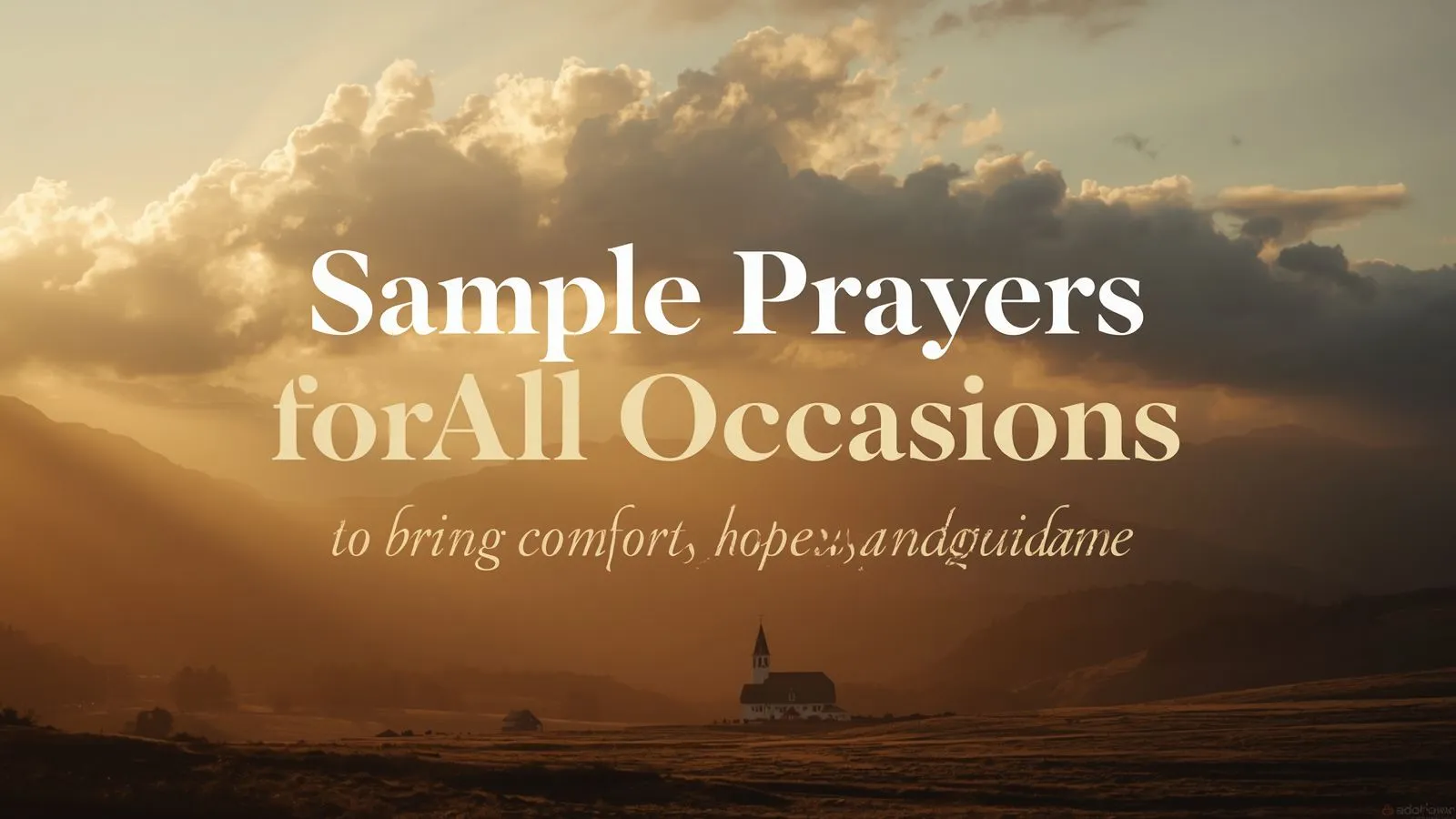 Sample Prayers for All Occasions